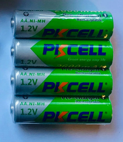 PK Cell, (4) pack of 2600 ma NiMH rechargeable batteries